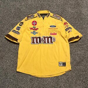 Yellow M&M NASCAR Racing 1/4 Zip Yellow Shirt